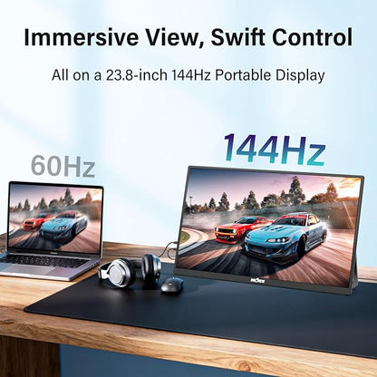 InnoView Large Portable Monitor 23.8inch FHD 1080P 144Hz USB-C, HDMI Computer - Image 3