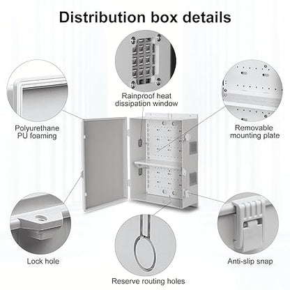 Namunanee Outdoor Electrical Junction Box, ABS Water Resistant Enclosure - Image 6
