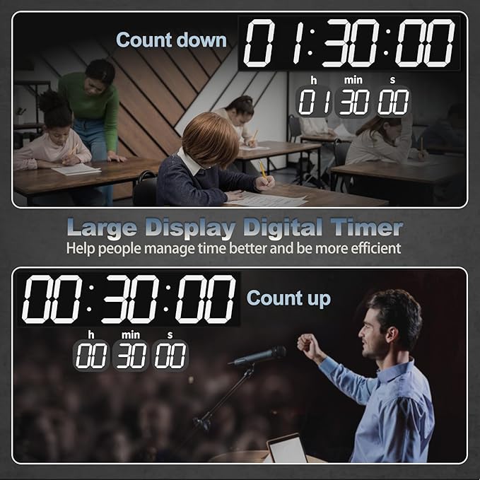CHKOSDA 28.4'Large Digital Wall Clock, Automic Digital Clock - Image 4