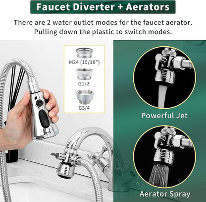 CECEFIN Kitchen Faucet Hose Attachment, Sink Sprayer Replacement Head - Image 2