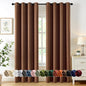 MIULEE Cappuccino Brown Blackout Curtains by MIULEE