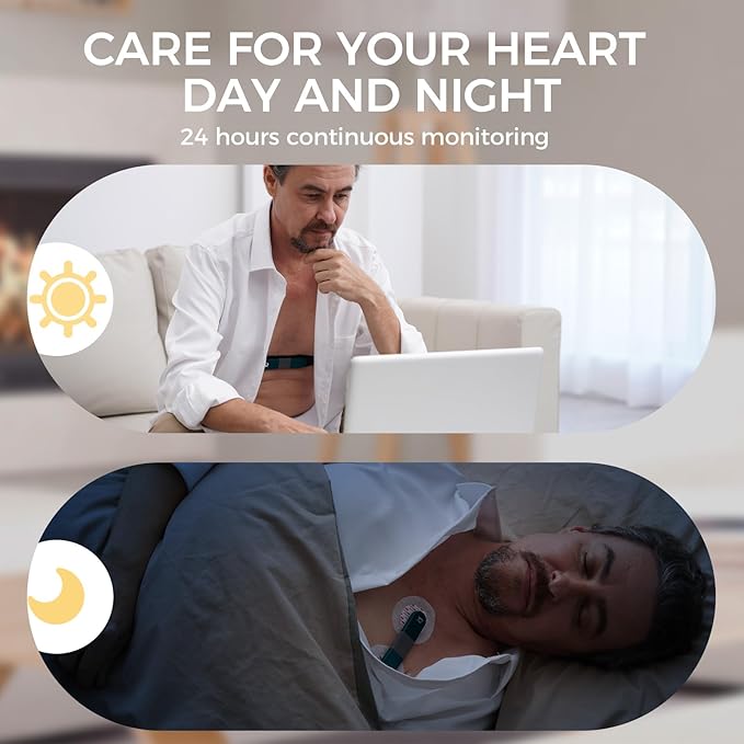 Livenpace 1-Lead Heart Health Monitor at Home, Portable 24 Hours Chest Lead - Image 4