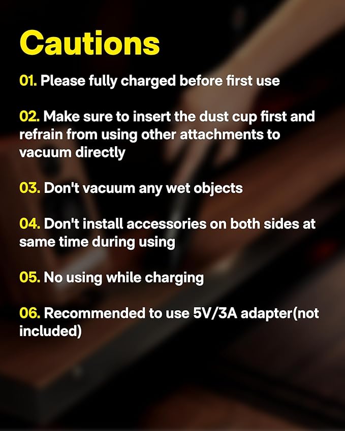 HOTO Handheld Vacuum Cleaner Cordless, Desk Vacuum Cleaner Compressed Electric - Image 8