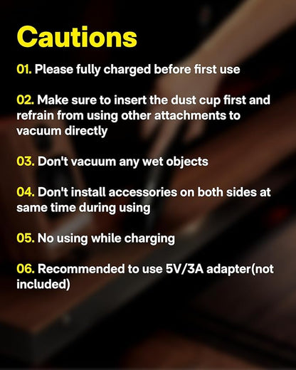 HOTO Handheld Vacuum Cleaner Cordless, Desk Vacuum Cleaner Compressed Electric - Image 8