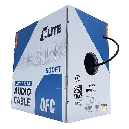 Elite 16/2 Speaker, 16AWG/2-Conductor, UL Listed, by InfinityCableProducts