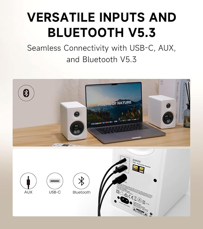 Edifier M60 Multimedia Speaker Bluetooth 5.3, 66W RMS, Hi-Res Audio & Hi-Res - Image 5