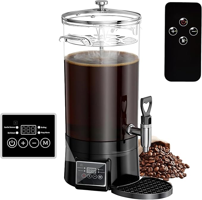 Coffee Urn Commercial Coffee Maker, 18.8 L 125 Cups, Transparent Electric by GKFF