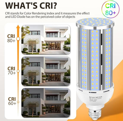XYCN 4 Pack 100W Corn LED Light Bulb Fanless, 5000K Daylight E26/E39 Large - Image 4
