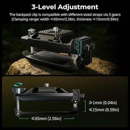 SMALLRIG Camera Clip with Plate, Quick Release System, Max Payload 40kg/88lb - Image 5