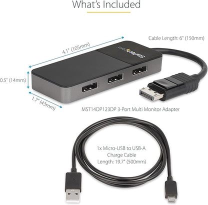 StarTech.com 3-Port DisplayPort 1.4 Splitter, DisplayPort to 3x DP - Image 5