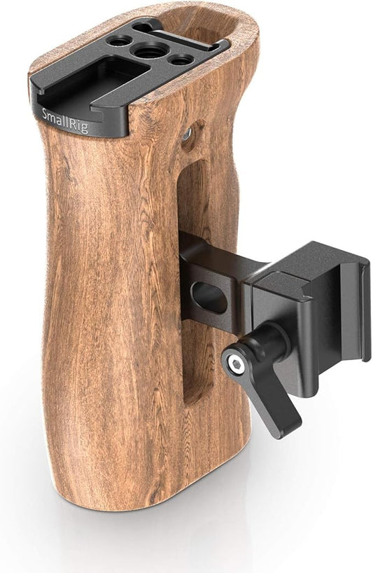 SmallRig Universal Side Wooden NATO Handle Grip DSLR Camera Cage w/Cold Shoe by SmallRig