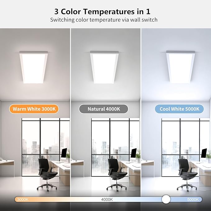AIKVSXER 48 Pack 1x4 LED Flat Panel Light, 50W 5500LM Surface Mount Ceiling - Image 3