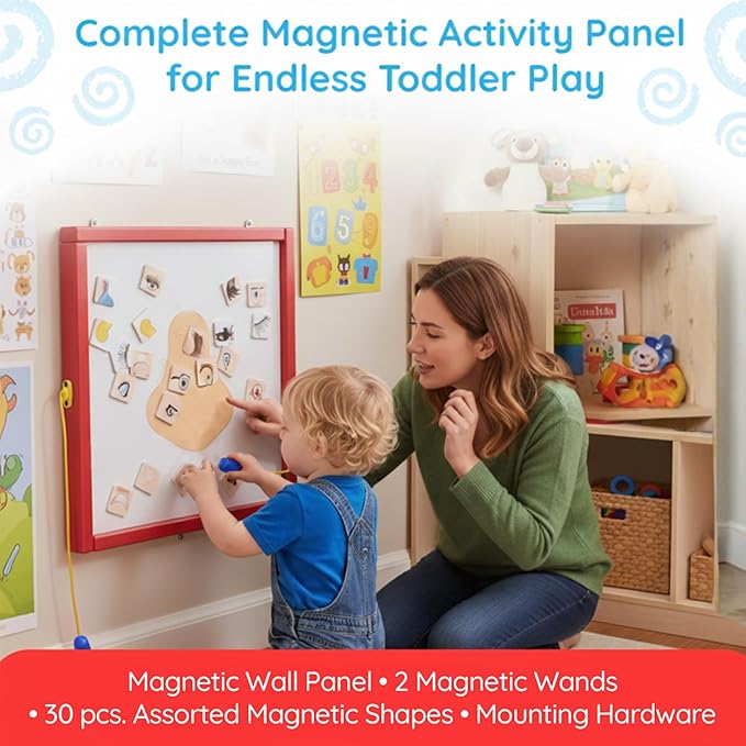 Magnetic Toddler Activity Wall Panel Toy – Interactive Wall Busy Board – - Image 2
