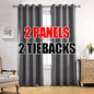 MIUCO Thermal Insulated Grommet Window Blackout Curtains Panels by MIUCO