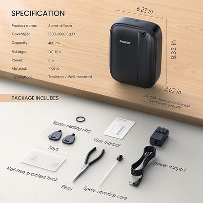 Waterless Diffuser, Hotel Scent Diffuser-Smart APP Control-400mL Capacity Up to - Image 2
