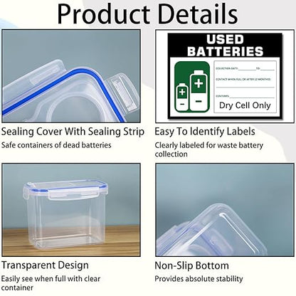 Battery Disposal Container for Used Dry Cell Batteries, Battery Recycling - Image 6