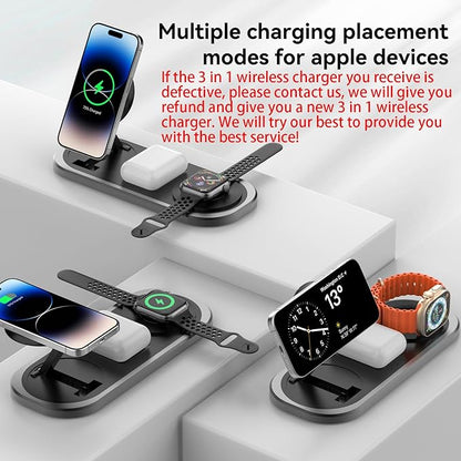3 in 1 Fast Wireless Charger Stand - Image 3