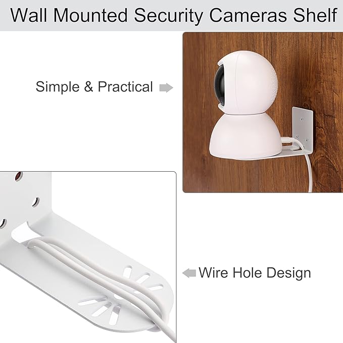 Sumnacon 2PCS Wall Mount Camera Shelf- Metal Small Wall Shelf - Image 5
