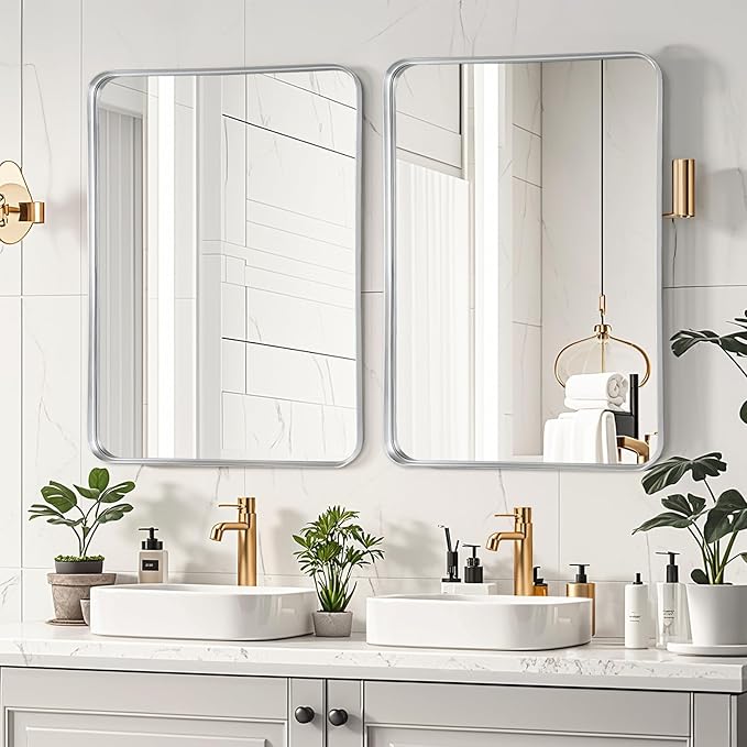 Fabuday Bathroom Mirror Silver Framed - Image 2