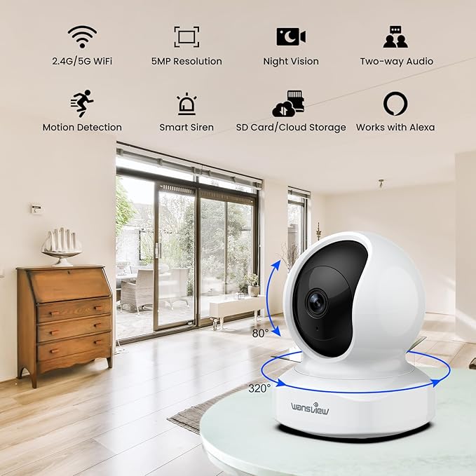 wansview Security Camera, IP Camera, WiFi Home Indoor Camera - Image 2