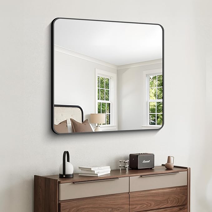 FORBATH Bathroom Mirror 30" x 30", Large Square Wall Mirror - Image 4
