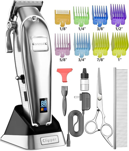 oneisall Dog Grooming Clippers for Thick Heavy Coats, Low Noise Cordless Dog by oneisall