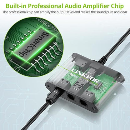 LiNKFOR Optical Cable Splitter 1x3 SPDIF Toslink - Image 3