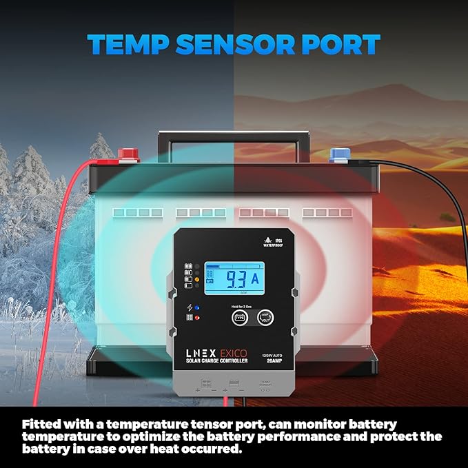Solar Charge Controller Waterproof, 20A Super Thin Solar Panel Battery - Image 5