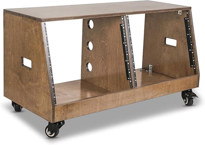 Sound Town DIY 2 x 8U Slanted Studio Rack by SOUNDTOWN