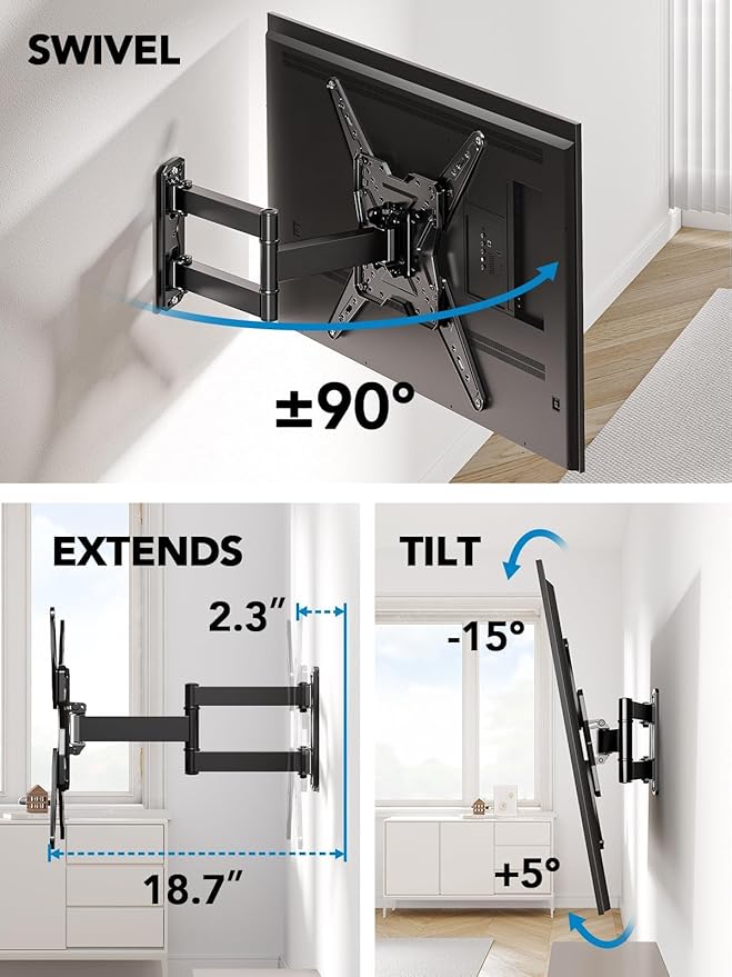 Pipishell Full Motion TV Wall Mount - Image 7