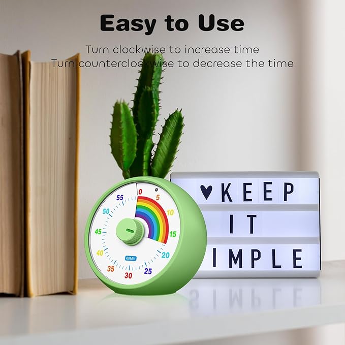 Visual Timer for Kids, 60-Minute Countdown Timer for Classroom Office Kitchen - Image 6