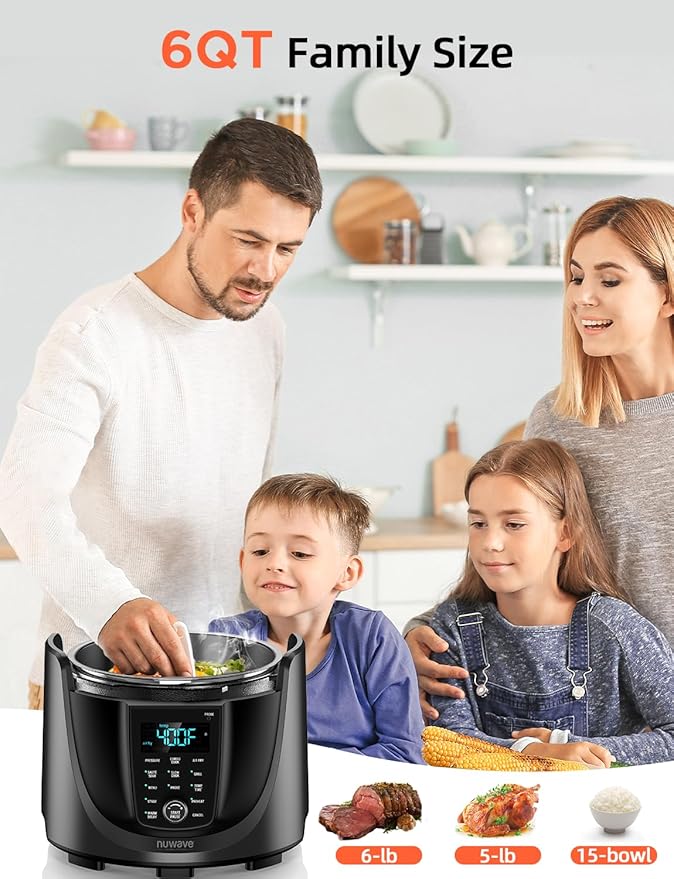 Nuwave Duet Electric Pressure Cooker & Air Fryer Combo, 450 IN 1 Slow Cooker & - Image 5