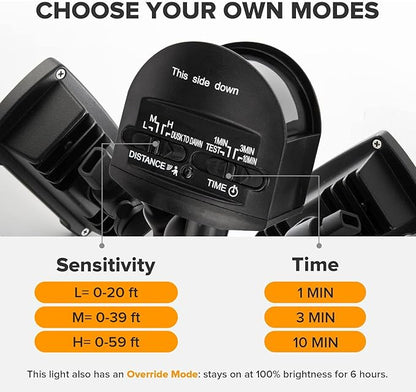 LUTEC 38W 3500 Lumen LED Motion Activated Integrated Dual-Head Floodlight - Image 4