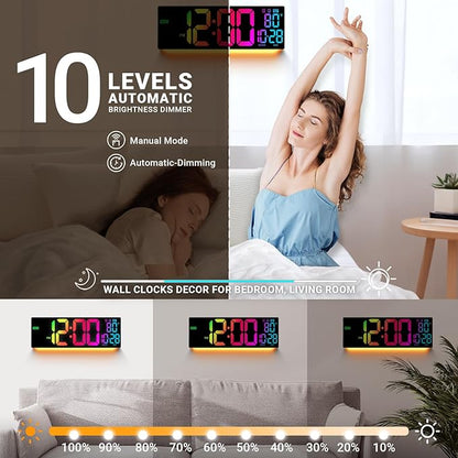 16.5" Large Digital Wall Clock: Wall Mount Decor Clock Large Display - Image 6