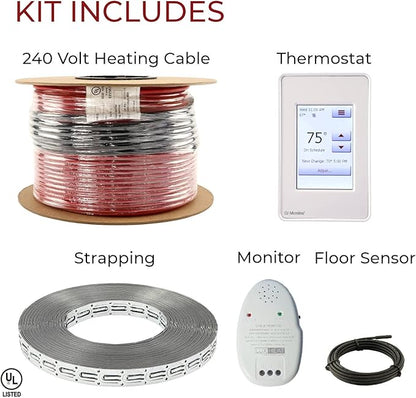 LuxHeat 100sqft Floor Heating Cable Kit - 240v Electric In Floor Heating Kit - - Image 9