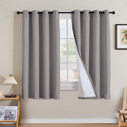 H.VERSAILTEX Linen Curtains 100% Blackout Curtains by HVERSAILTEX