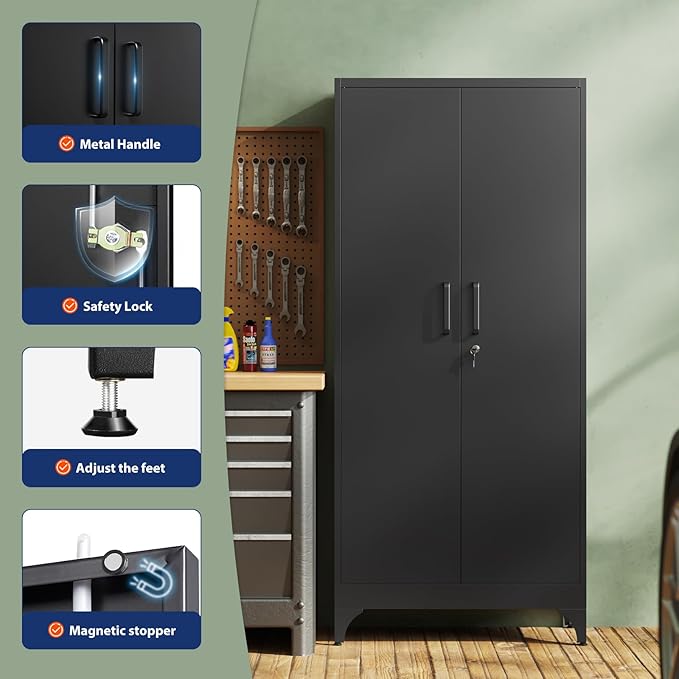 Yizosh Metal Garage Storage Cabinet - Image 4