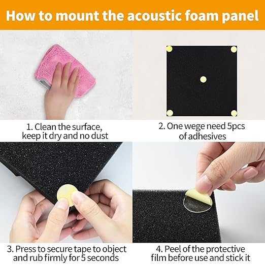 Focusound 300 Pack Yellow Point Double-Sided Adhesive Dots - Image 6