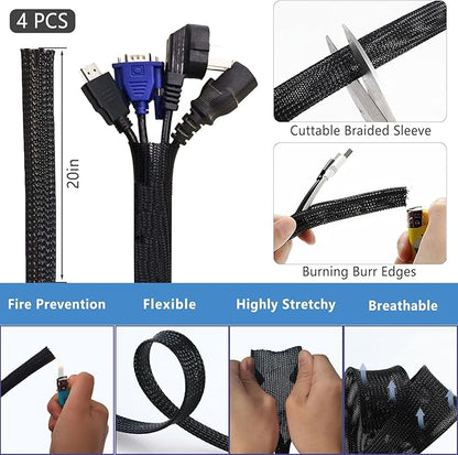 ELII 328Pcs Cable Management Kit, 8 Magnetic Cable Holder, 69Adhesive Cable - Image 3