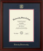 Liberty Gold Embossed Diploma Frame, 13 X 17, Cherry, Shield, 1971 | Liberty University, Fits 13 X 17 Diploma, Vertical, Navy And Red Mats, Gold Embossed Shield, Master/PhD Diploma Fit