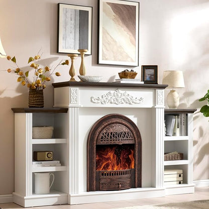78" Birdcage-Style Electric Fireplace by SOOWERY