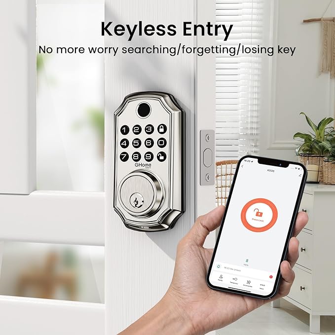 GHome Smart Door Lock KD30, Fingerprint Smart Deadbolt - Image 6