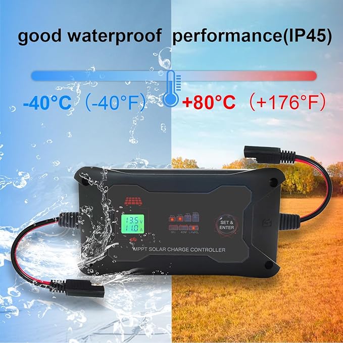 20A 12V/24V Portable MPPT Solar Charge Controller - Image 6