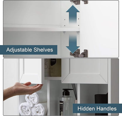 White Bathroom Wall Cabinet - Image 9