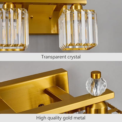 FDPBY Gold Bathroom Vanity Lights Crystal Vanity Light Bathroom Lighting - Image 4
