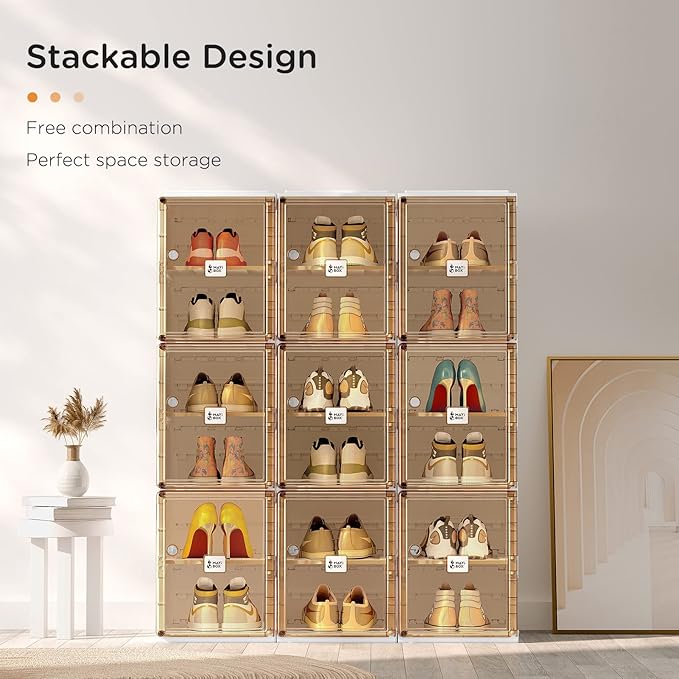 ANTBOX Shoe Organizer Storage Box, Portable Folding Shoe Rack - Image 2