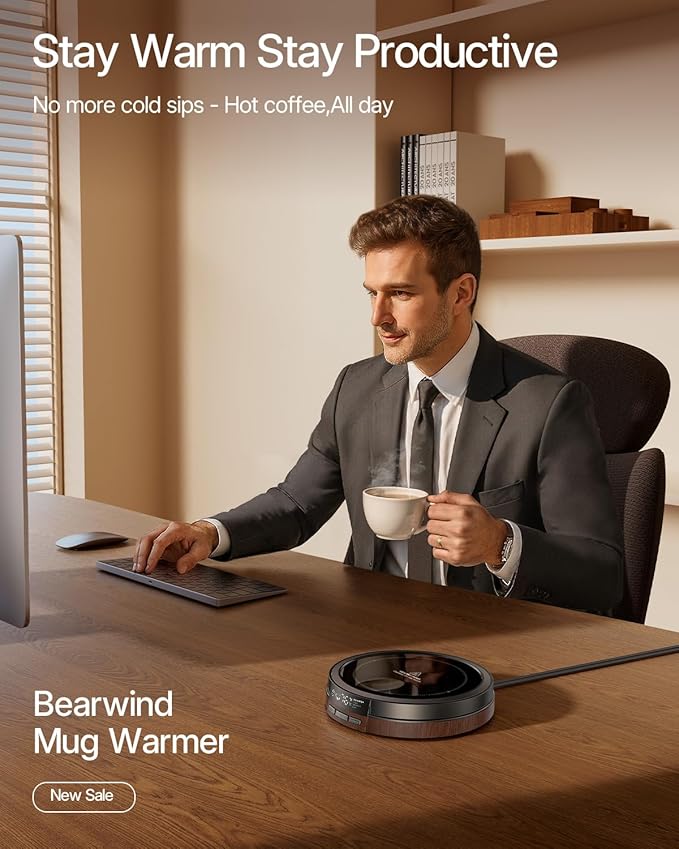 Coffee Mug Warmer for Desk, 50W Fast Heating Cup Warmer - Image 2