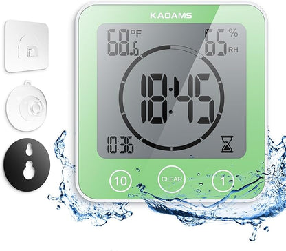 KADAMS Shower Clock Waterproof Bathroom Timer – Digital Wall Clock by KADAMS