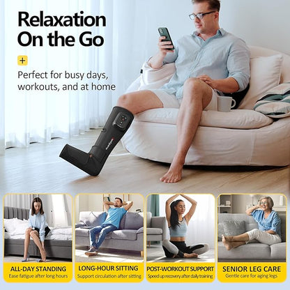Comfytemp Air Compression Therapy Device K1011, Cordless Leg Massager - Image 8