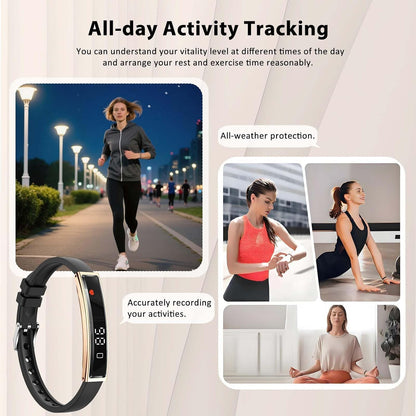 fitness health/calorie tracker with 2 bands, sleep detection, close-up detail